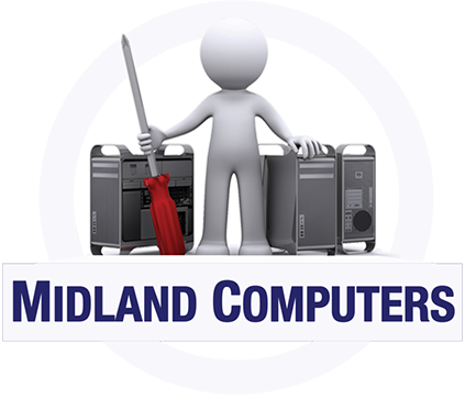 This is a logo of business Midland Computers